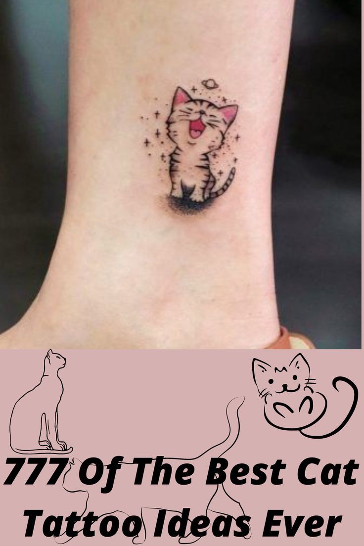 Cute cat sketch tattoo design for everyone tattoo ideas