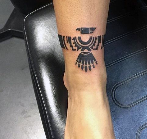 Tribal eagle tattoo design for men on ankle tattoo ideas