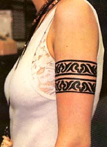 Tribal arm band tattoo design for women tattoo ideas