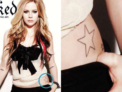 Star tattoo design for women on hip tattoo ideas