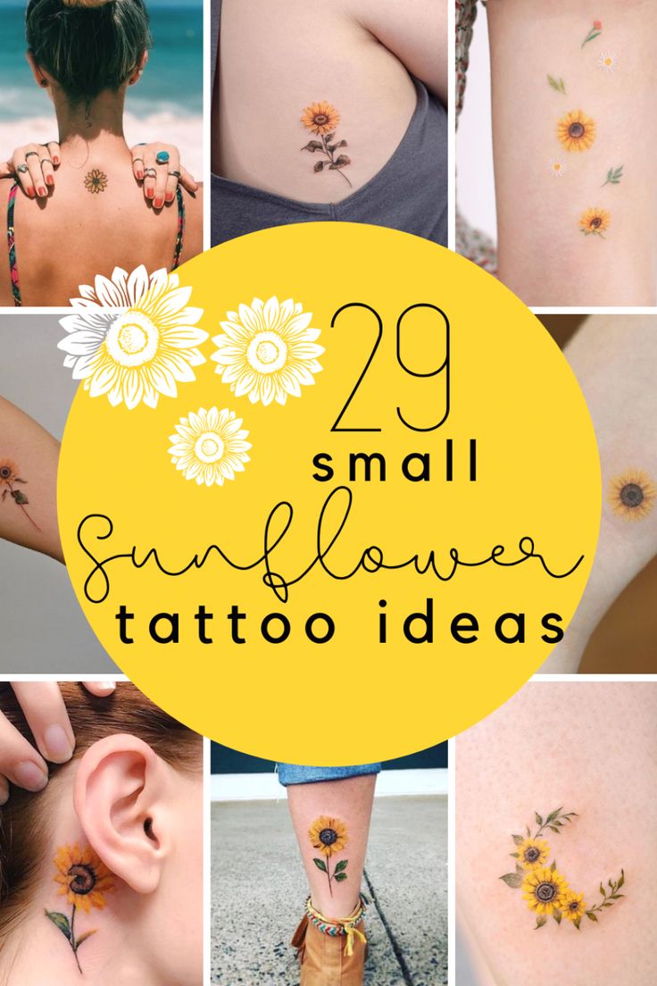 Minimalist sunflower tattoo designs for women tattoo ideas