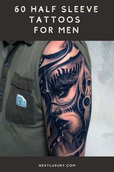 Biomechanical half sleeve tattoo design for men tattoo ideas