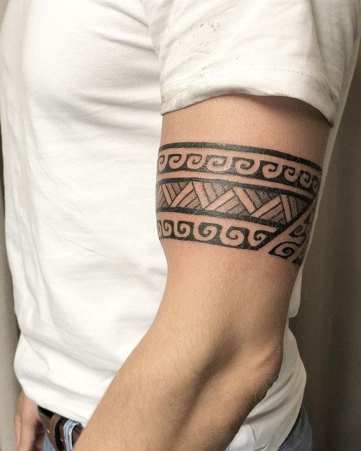 Tribal arm band tattoo design for men tattoo ideas