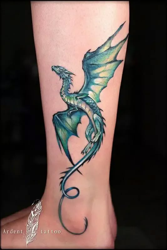 Dragon tattoo design for men and women on ankle tattoo ideas