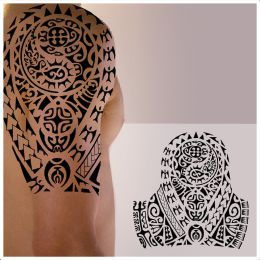 Tribal turtle tattoo design for men on arm and half sleeve tattoo ideas
