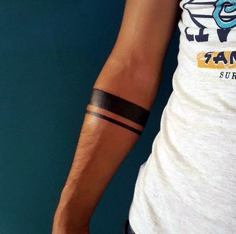 Blackwork arm band tattoo design for men tattoo ideas
