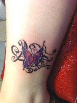 Tribal butterfly tattoo design for women on ankle tattoo ideas