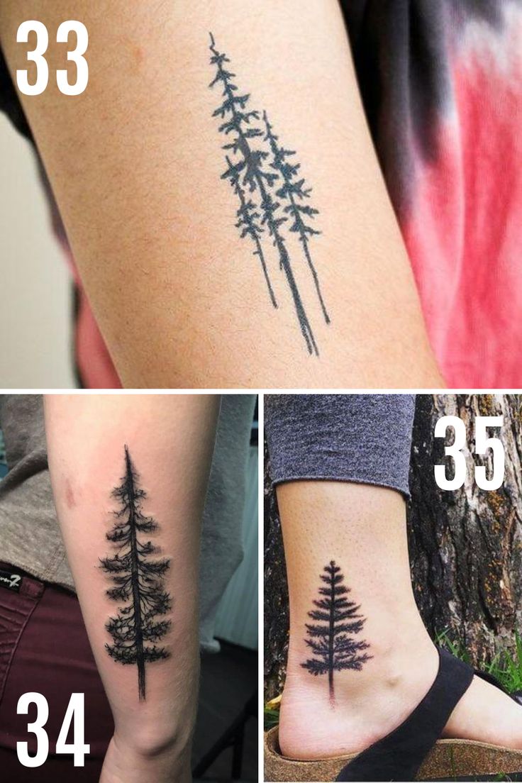 Blackwork tree tattoo design for Men,Women, Arm, Leg, Ankle tattoo ideas
