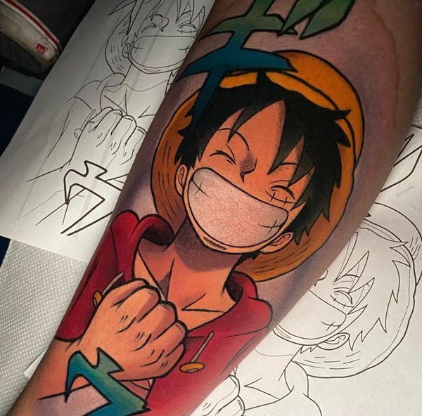 Anime Naruto tattoo design for men on forearm tattoo ideas