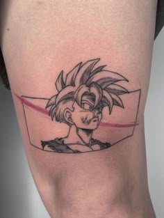 Anime sketch tattoo design for men on thigh tattoo ideas