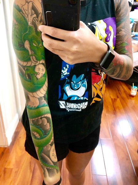 Japanese dragon tattoo design for women on full sleeve tattoo ideas