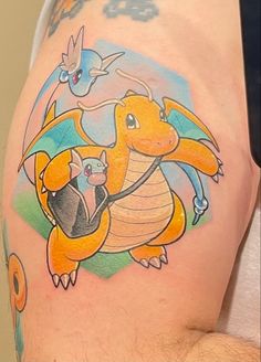 New School dragon and Dragon ball z tattoo design for men on thigh tattoo ideas