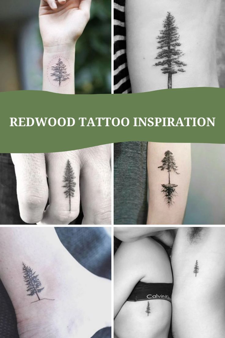 Minimalist tree tattoo design for men and women on wrist, forearm, finger, and ankle tattoo ideas
