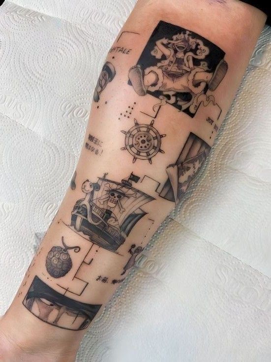 Anime One Piece dragon ball z tattoo design for men tattoo ideas