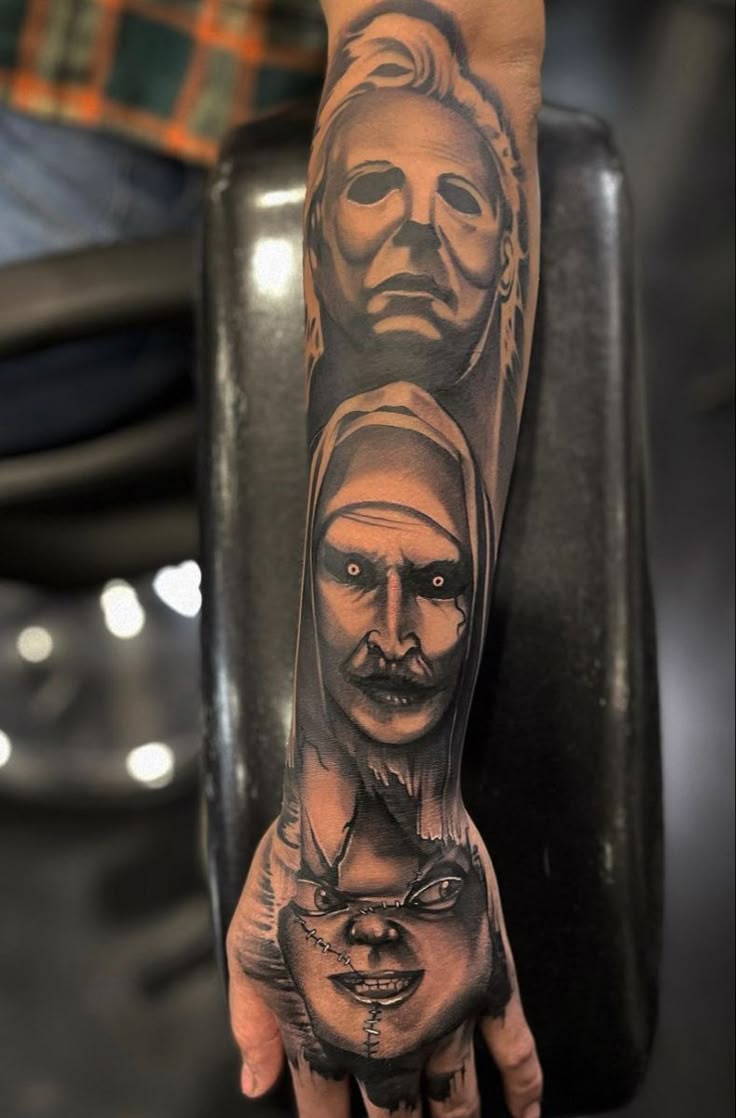 Realistic horror tattoo design for men on forearm tattoo ideas