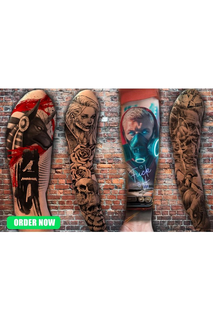 Realistic skull, rose, and floral sleeve tattoo design for women on arm tattoo ideas