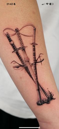 Realistic sword tattoo design for men and women on forearm tattoo ideas