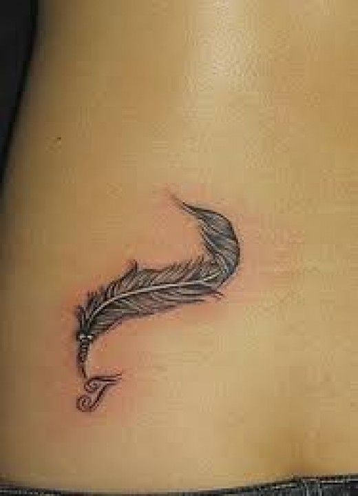 Feather tattoo design for women on hip tattoo ideas
