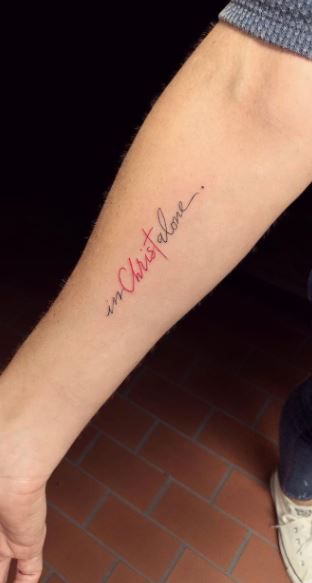 Script quote tattoo design for women on forearm tattoo ideas