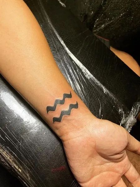 Aquarius linework tattoo design tattoo ideas
