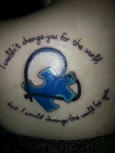Script autism heart quote tattoo design for women on shoulder tattoo ideas