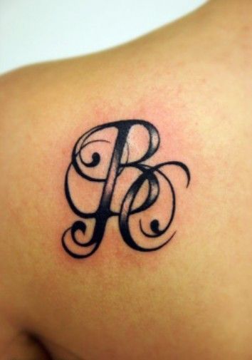Script initial tattoo design for women on shoulder tattoo ideas