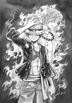 Anime One Piece tattoo design for men on full sleeve tattoo ideas