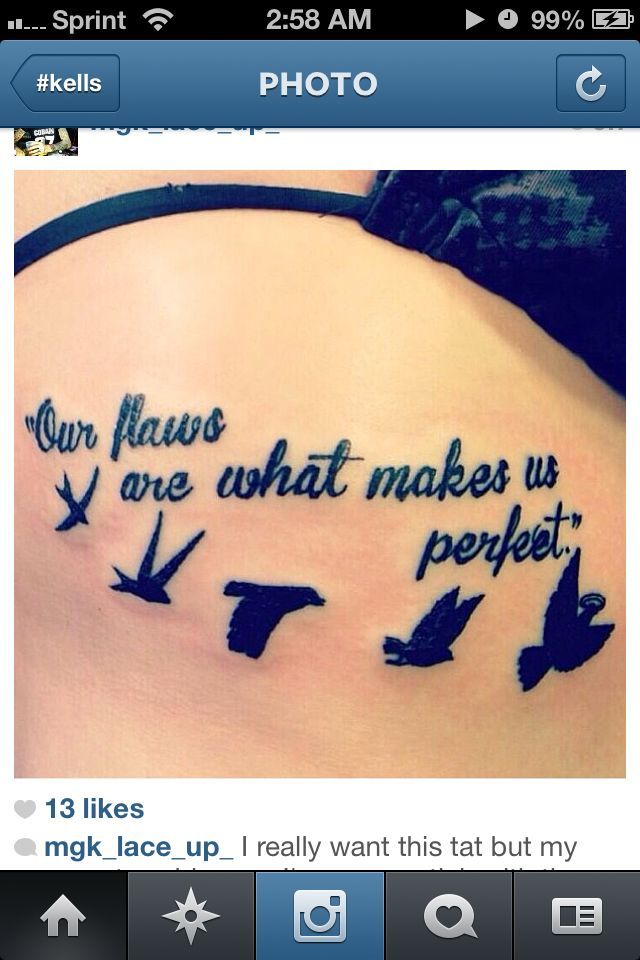 Quote and bird tattoo design for women on shoulder tattoo ideas