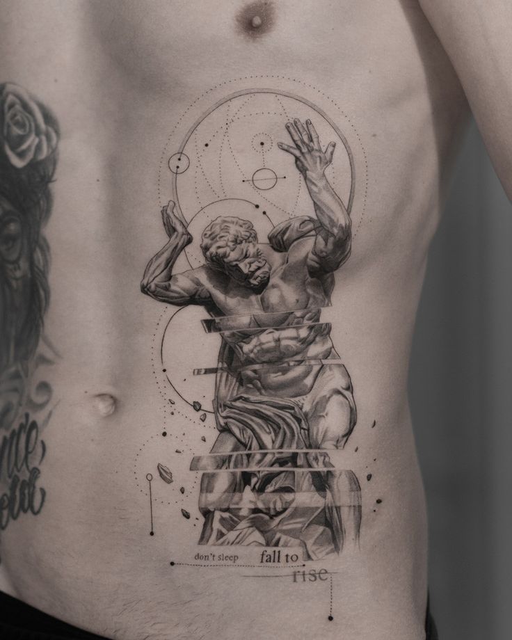 Realistic quotes tattoo design for men on chest tattoo ideas