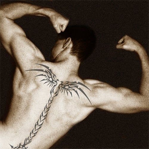 Tribal tattoo design for men on back tattoo ideas