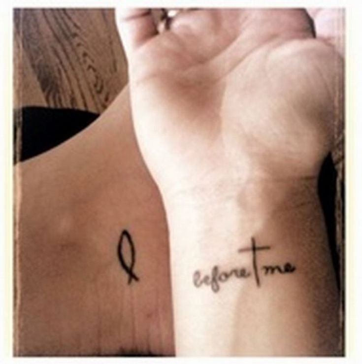 Christian cross script tattoo design for women on wrist tattoo ideas