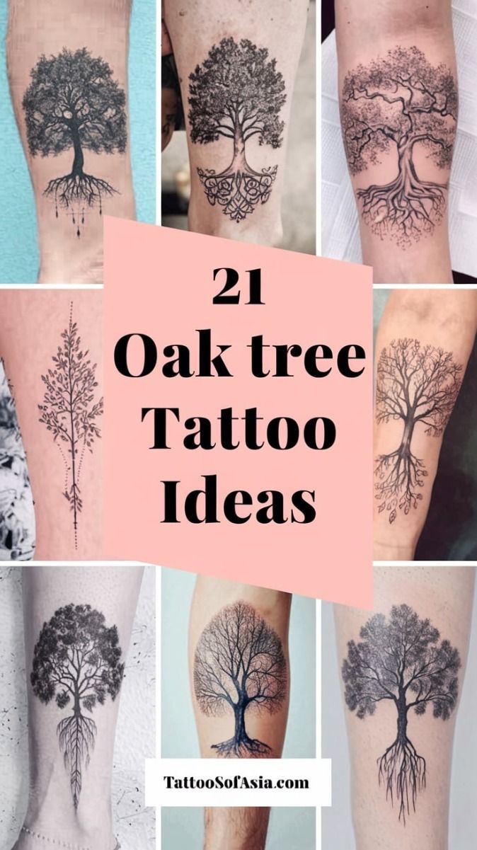 Realistic tree tattoo design for men and women on arm and leg tattoo ideas