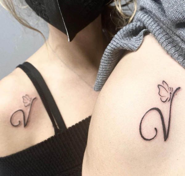 Fine line butterfly tattoo design for women on shoulder tattoo ideas