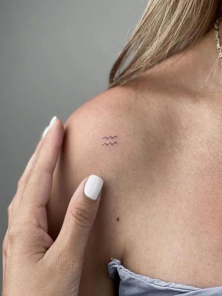 Aquarius constellation tattoo design for women on shoulder tattoo ideas