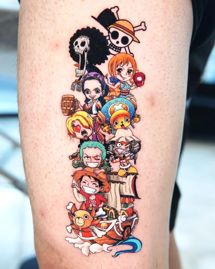 New School Naruto and Dragon ball z tattoo design for men and women on leg tattoo ideas