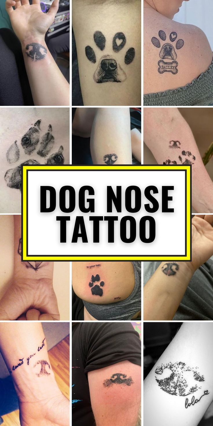 Black and grey dog paw print and heart tattoo design for women and men on arm and wrist tattoo ideas