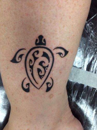 Tribal turtle tattoo design for women on ankle tattoo ideas