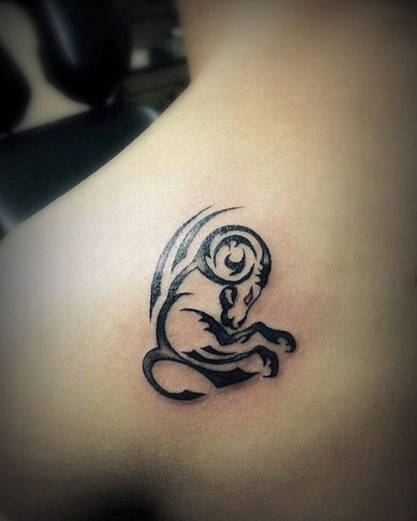Tribal Aries tattoo design for Men,Women on shoulder tattoo ideas