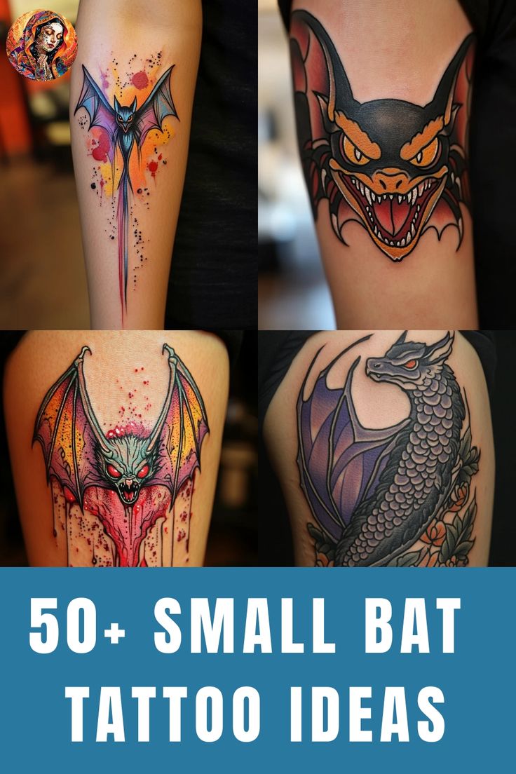 Neo-Traditional bat tattoo design for men and women as a tattoo idea tattoo ideas
