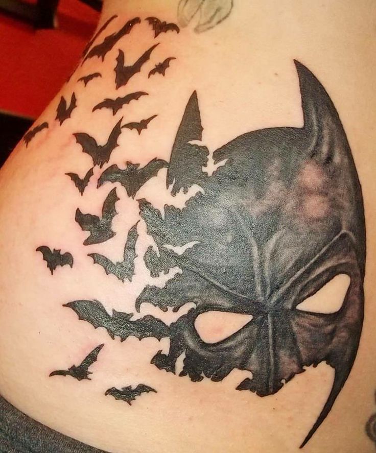 Realistic bat tattoo design for men on shoulder tattoo ideas