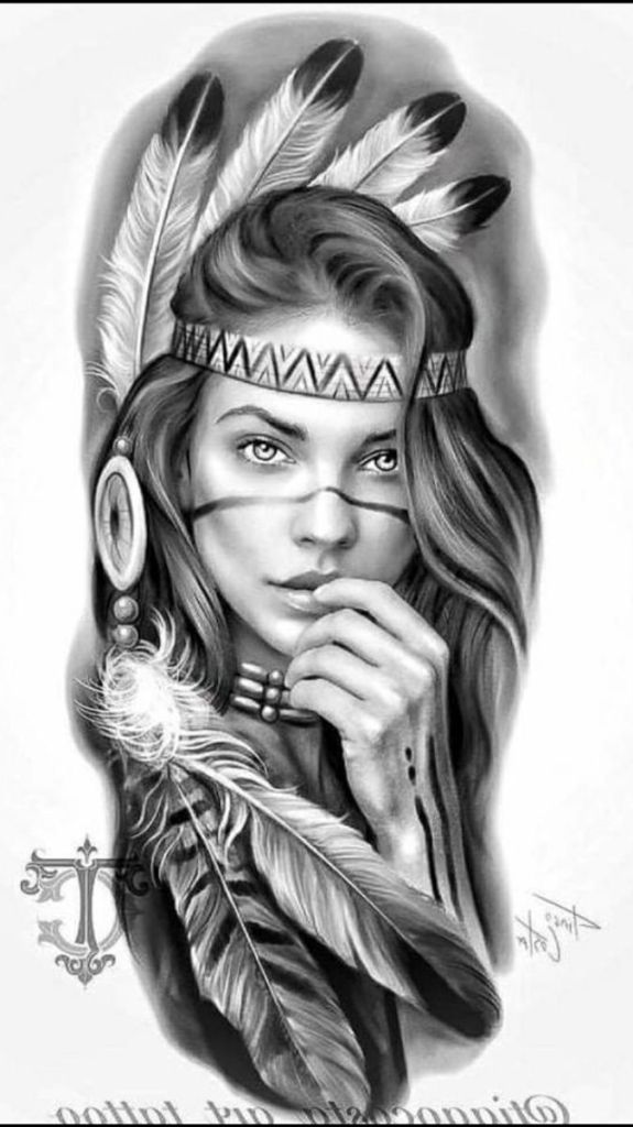 Realistic native american feather tattoo design for women on full sleeve tattoo ideas