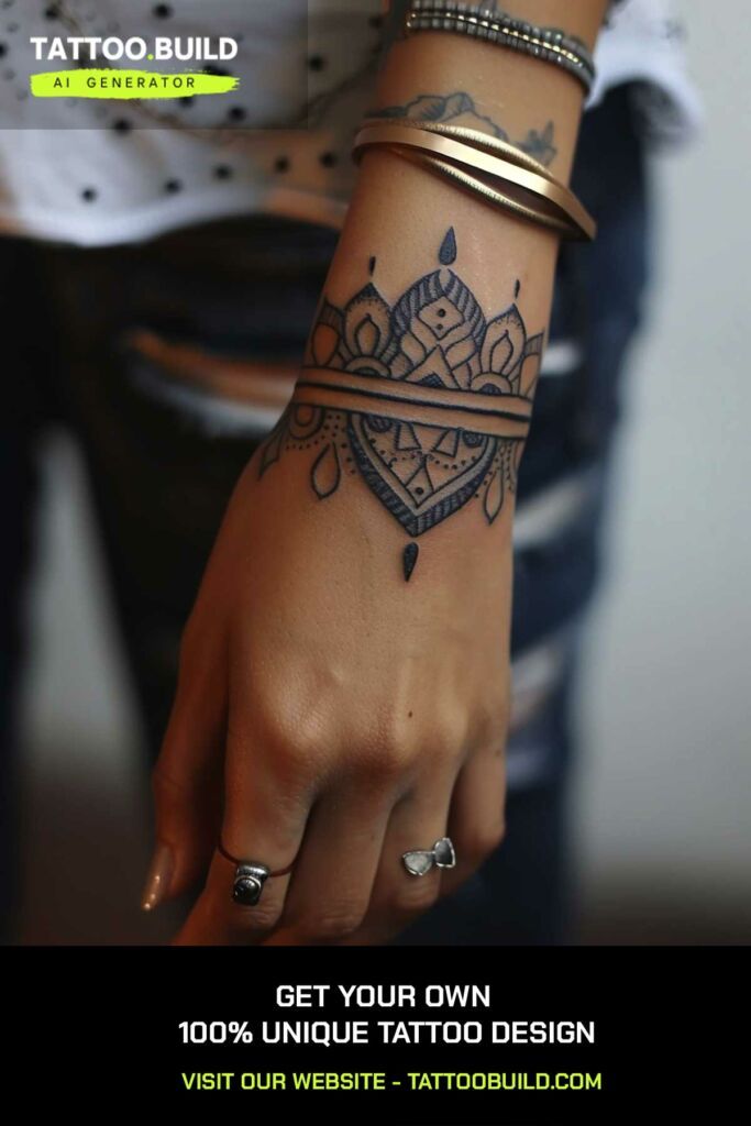 Black and grey sun and moon tattoo design for women on wrist and hand tattoo ideas