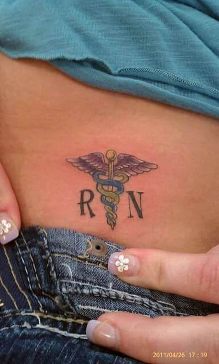 Nurse tattoo design for women on hip tattoo ideas