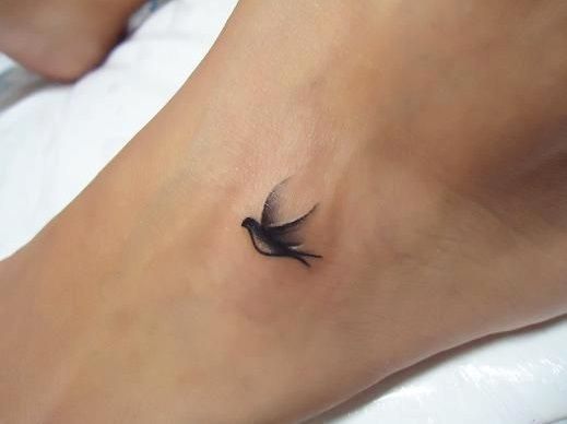 Fine line dove tattoo design for women on ankle tattoo ideas