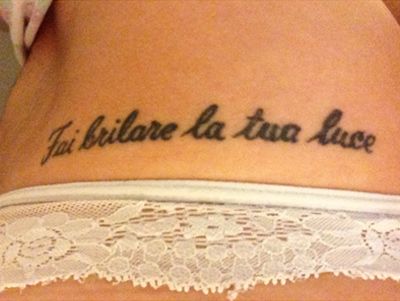 Script word tattoo design for women on hip tattoo ideas