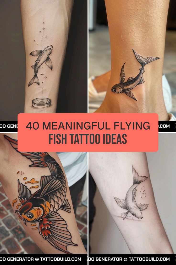 Fish tattoo design for men and women on arm and ankle tattoo ideas
