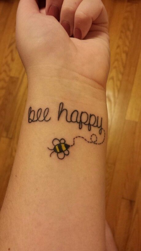Bee script tattoo design for women on wrist tattoo ideas