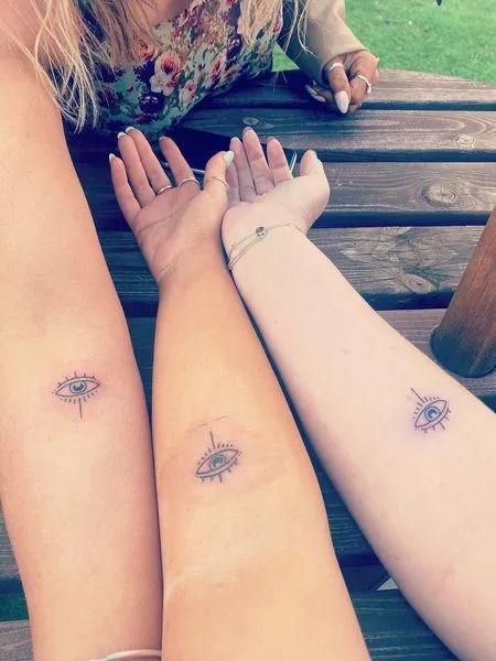 Fine line eye tattoo design for women on forearm tattoo ideas