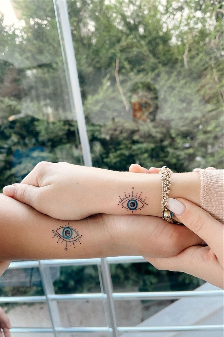 Fine Line Eye tattoo design for women on wrist and forearm tattoo ideas