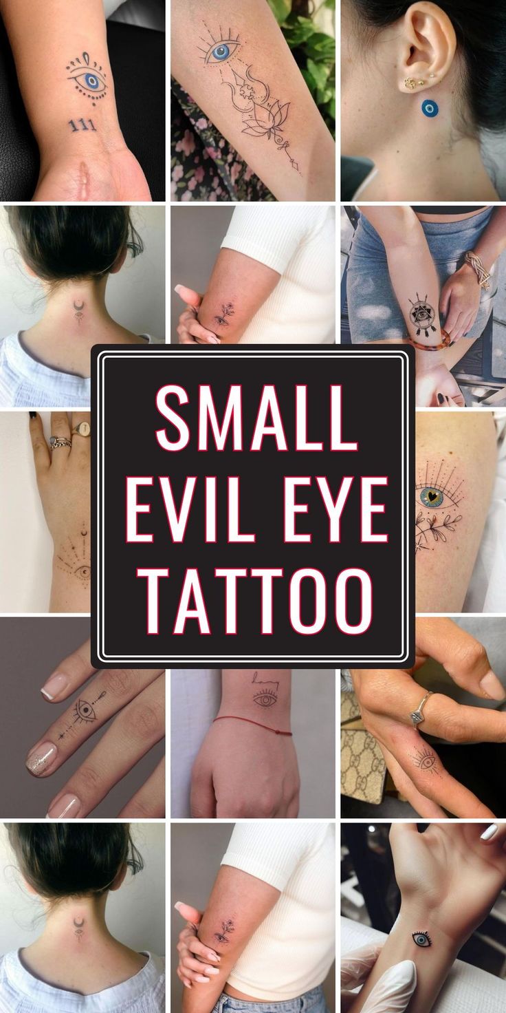 Fine line evil eye flower and moon tattoo design for women on wrist forearm and finger tattoo ideas